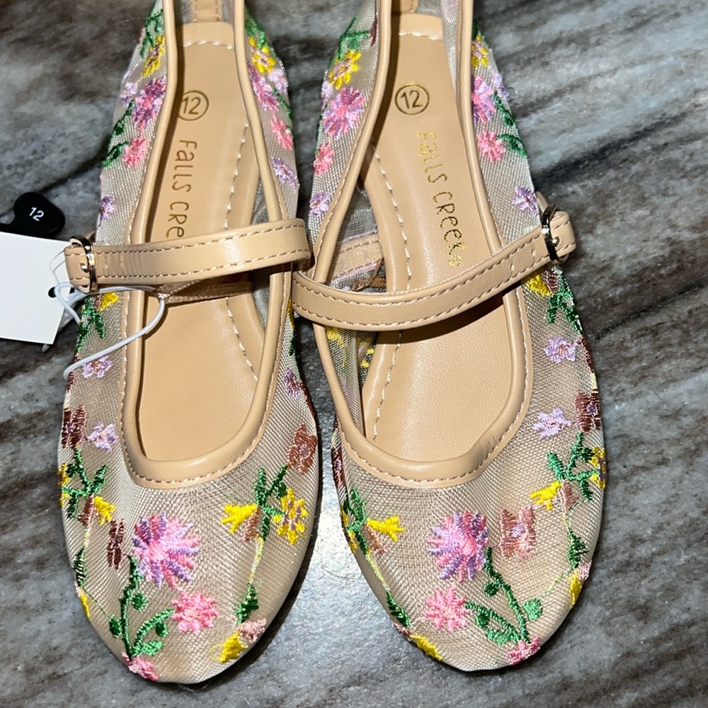 Falls creek node mesh floral flats toddler girl 12